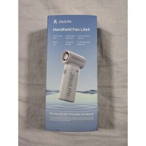 JisuLife Handheld Fan Life9 White NEW 5-Speed Rechargeable